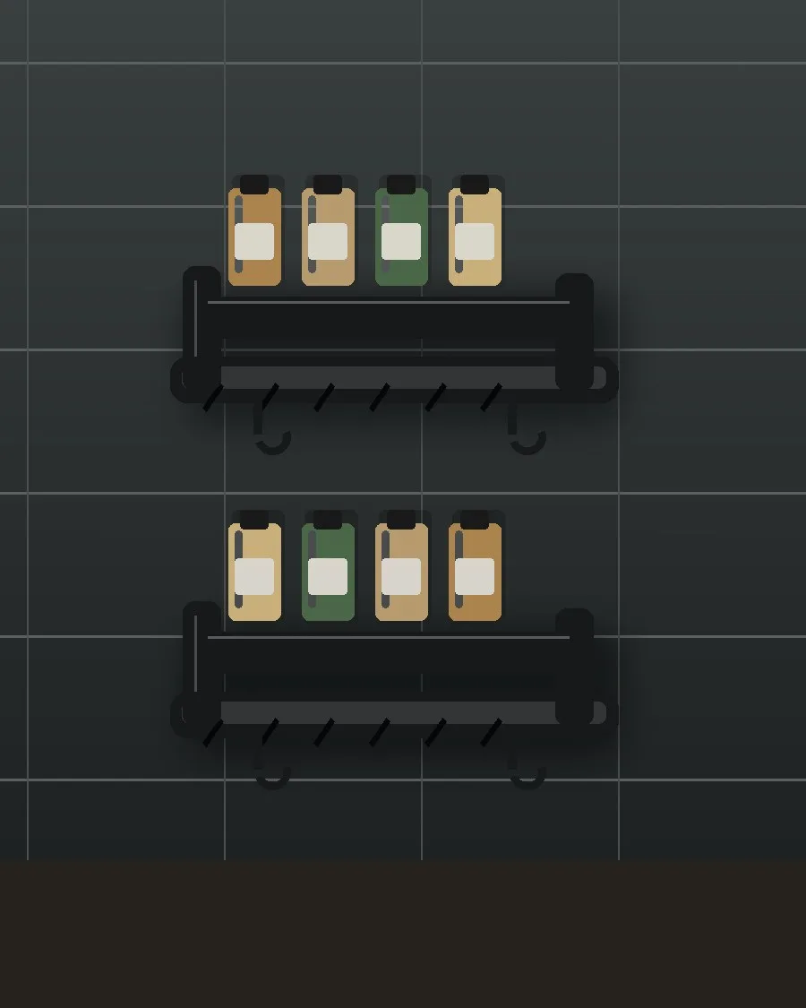 Étagère utilisée dans une cuisine