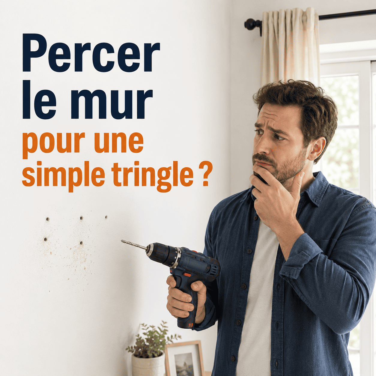 Supports de Tringle Ultra-Résistants Sans Perçage — Installez Vos Rideaux Sans Menuisier — miniature 3