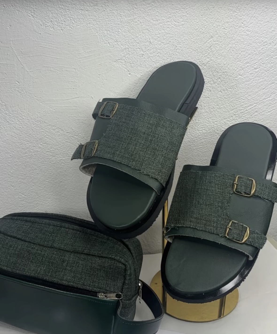 Sandales hommes en cuir — miniature 4