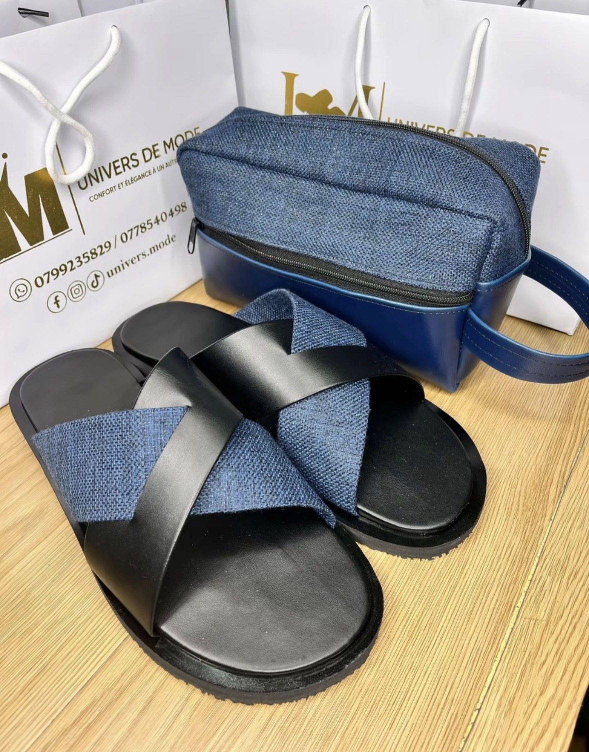 Sandales hommes en cuir — miniature 5