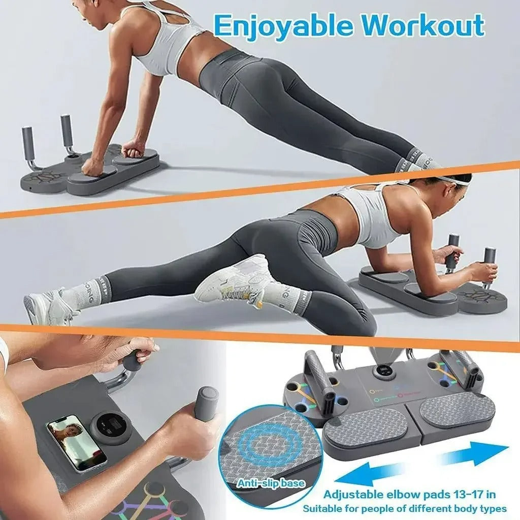 Planche de Push-Up 5 en 1 pour Exercice Musculaire, Multifonction, avec Bandes de Synchronisation pour la Maison — miniature 4