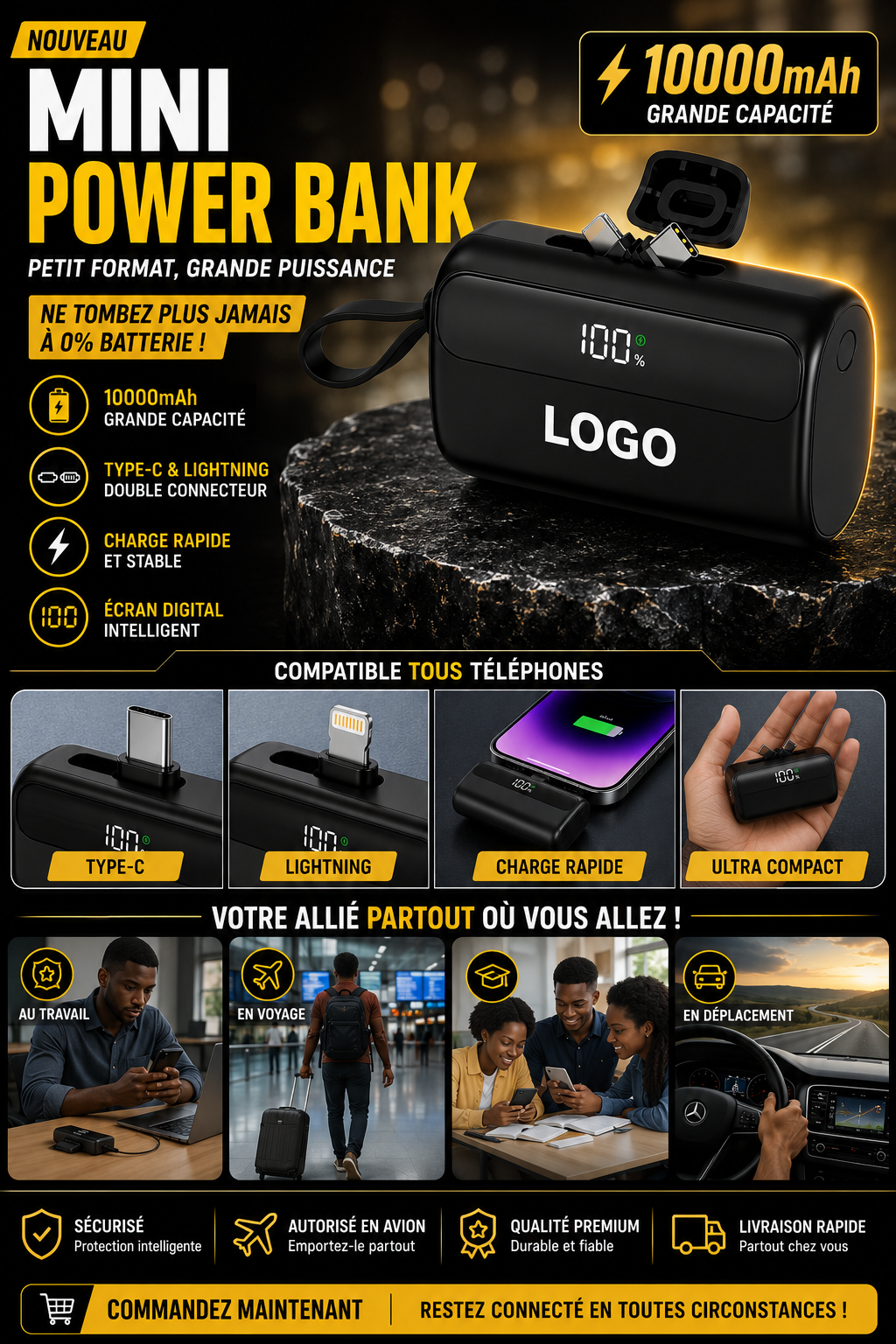 MINI POWER BANK 2 EN 1 -10000Mah — miniature 3