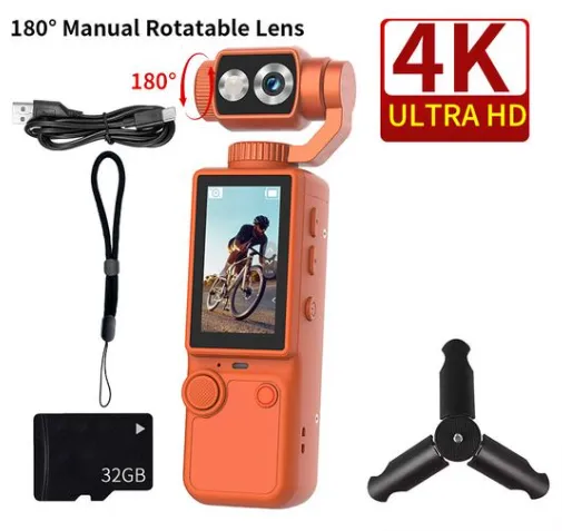 Caméra avec Stabilisateur Rotatif 180° 4K Ultra HD de Poche — miniature 3