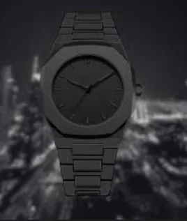 Montre noir en Quartz — vue 1