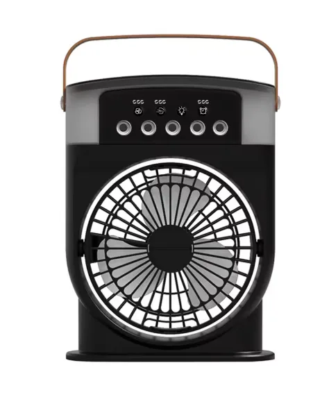 Mini Ventilateur Portable 3-en-1 : Fraîcheur, Lumière et Style — miniature 4