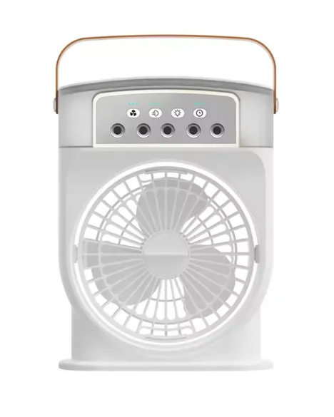 Mini Ventilateur Portable 3-en-1 : Fraîcheur, Lumière et Style — miniature 3