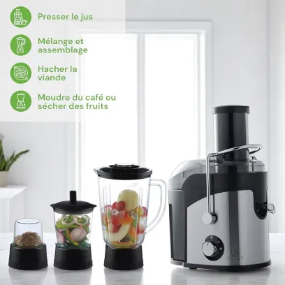 Robot Multifonction 5-en-1 – Presse-jus, Mixeur, Hachoir & Moulin — miniature 3