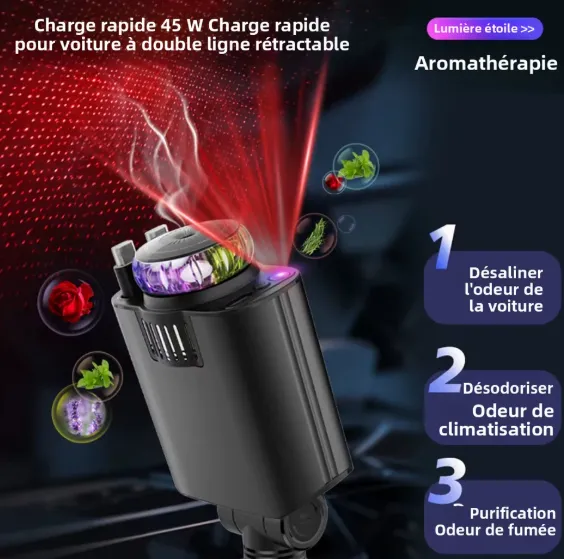 chargeur de voiture multifonction 5-en-1 — miniature 3
