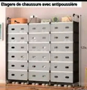 Étagère à chaussures modulable – Grande capacité — miniature 3