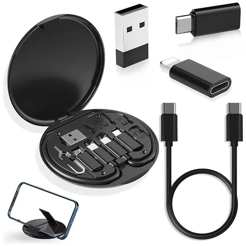 📦 Kit de Câble Multifonction 3-en-1 avec Support Téléphone – Charge Rapide et Pratique — miniature 2