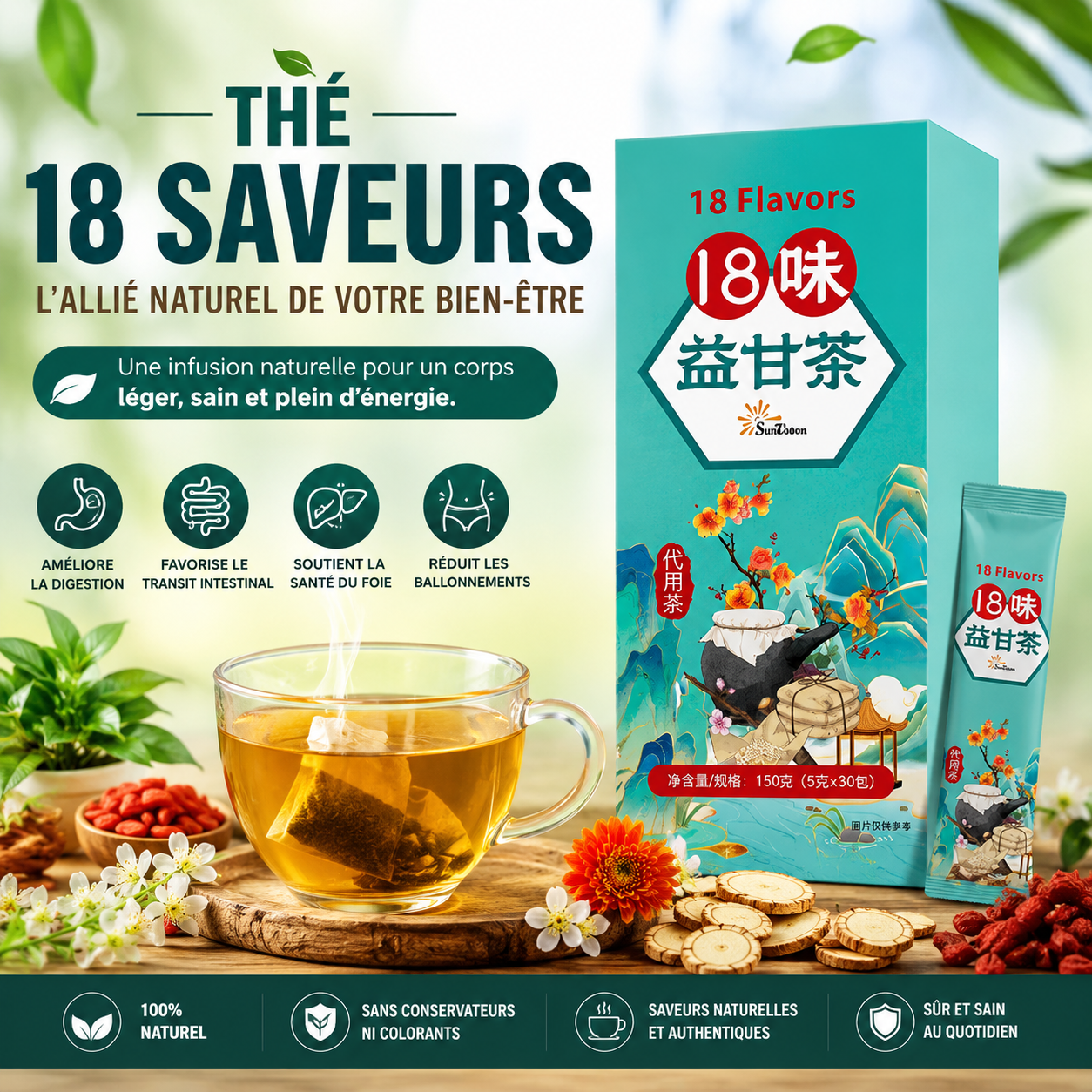 Thé au 18 saveur detox du foie — miniature 2