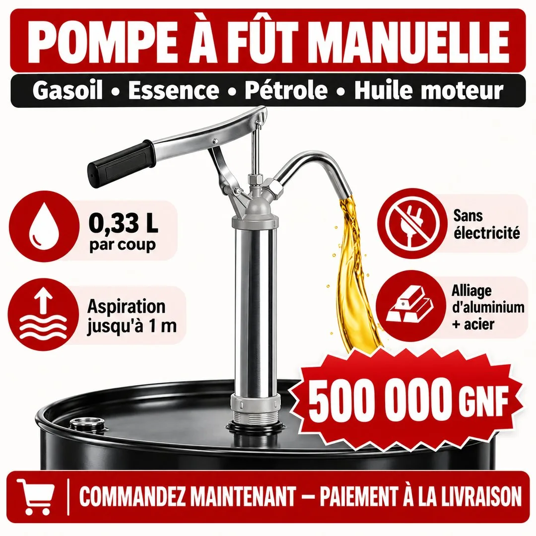 Pompe à fût manuelle SM-OR101 (essence, gasoil, pétrole)