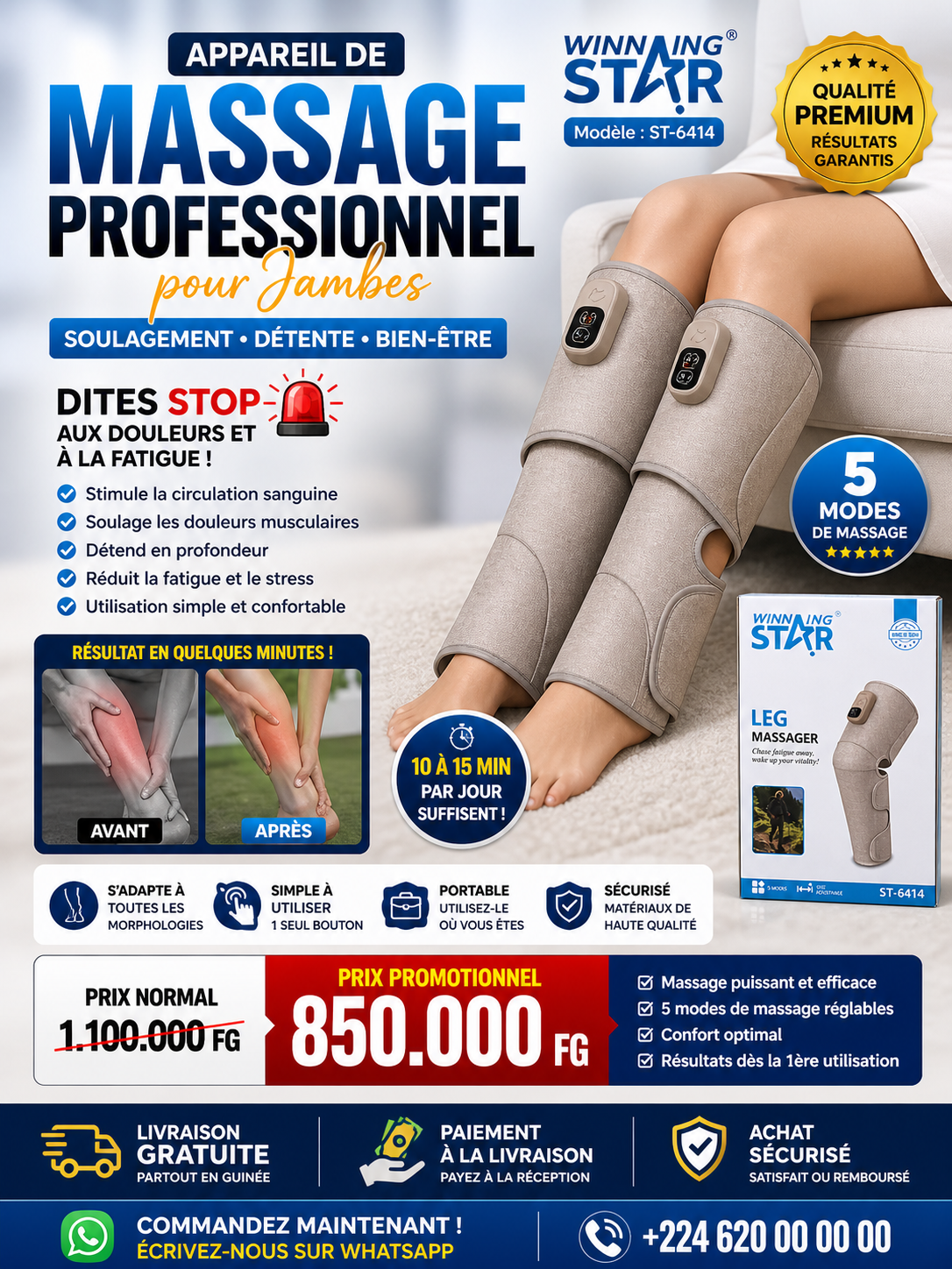 Appareil de massage pour jambes