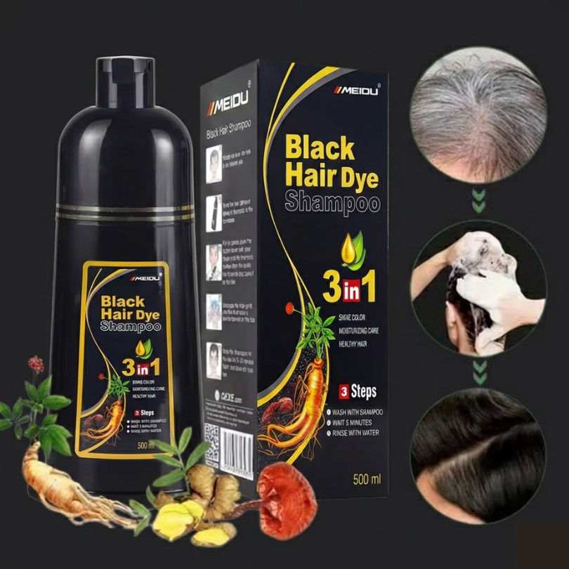 Shampoing colorant noir naturel 3 en 1 — miniature 3