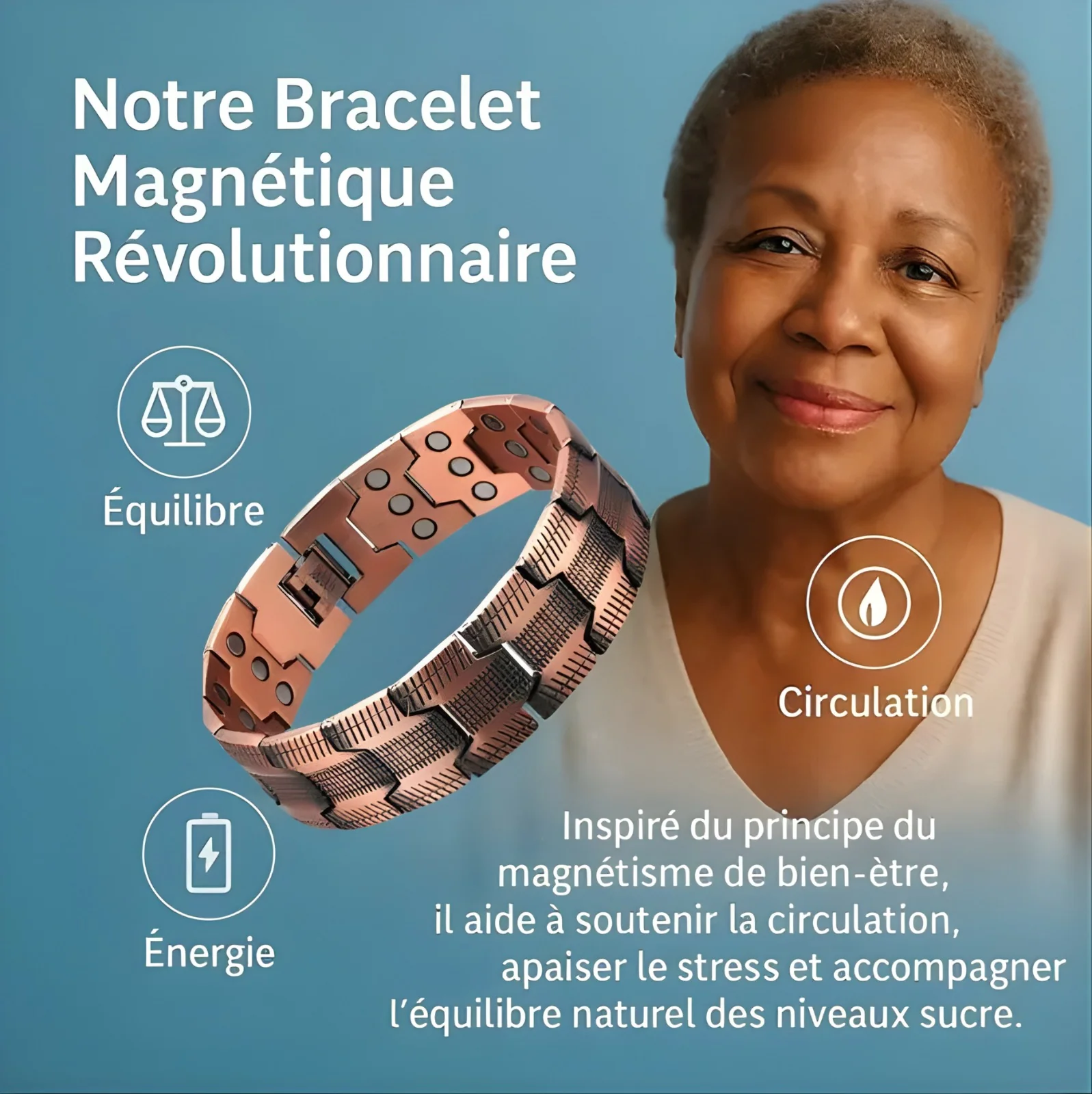 Bracelet de thérapie magnétique — miniature 3