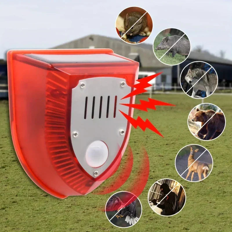 Alarme solaire 129 dB avec détecteur de mouvement