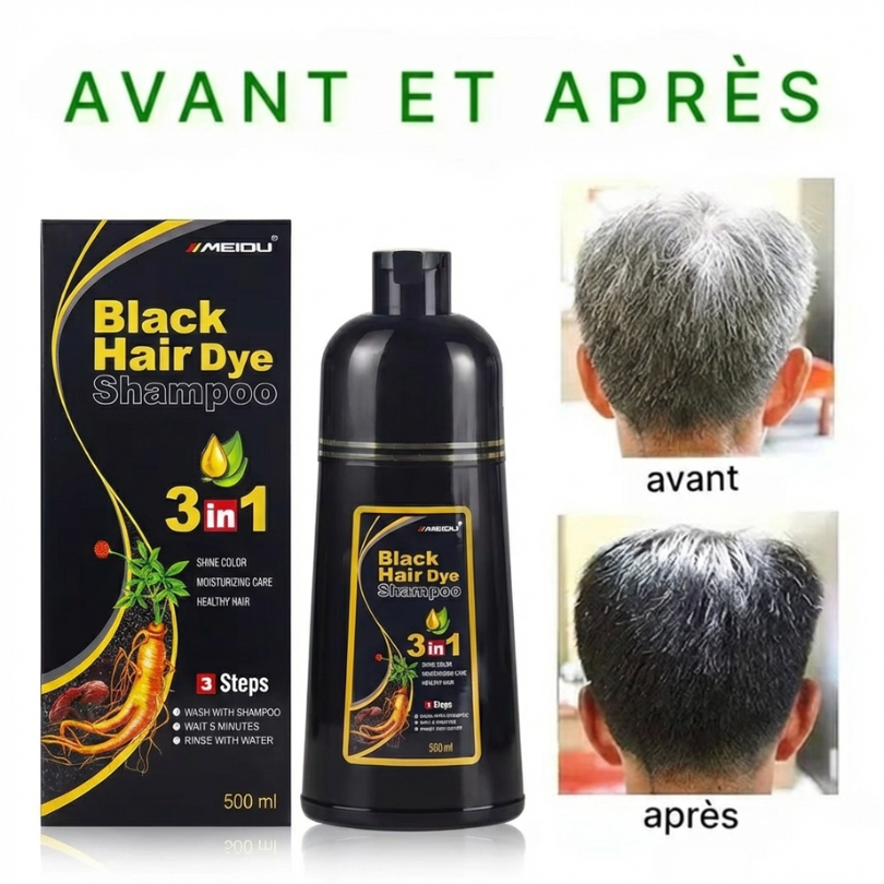 Shampoing colorant noir naturel 3 en 1 — miniature 4