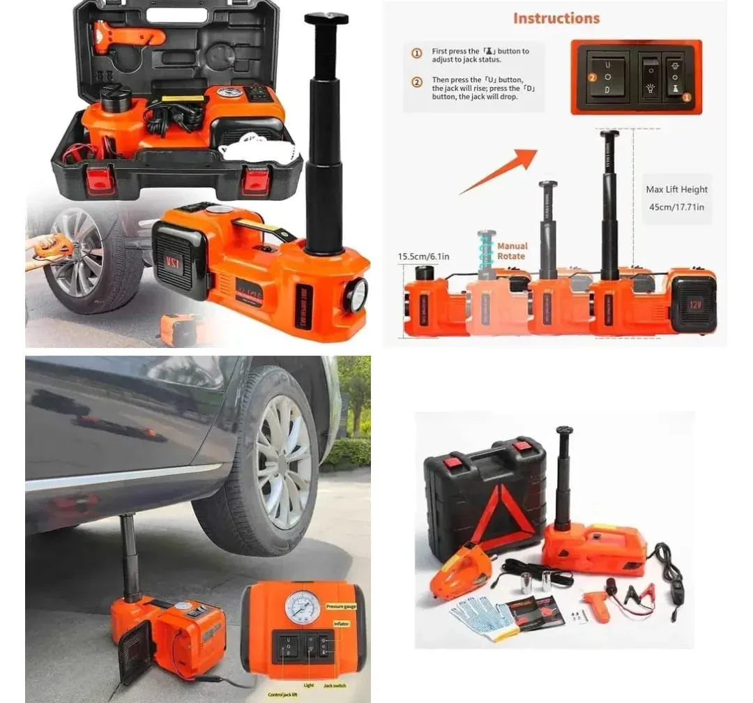 🚗 CRIC ÉLECTRIQUE 12 EN 1 · 5 TONNES