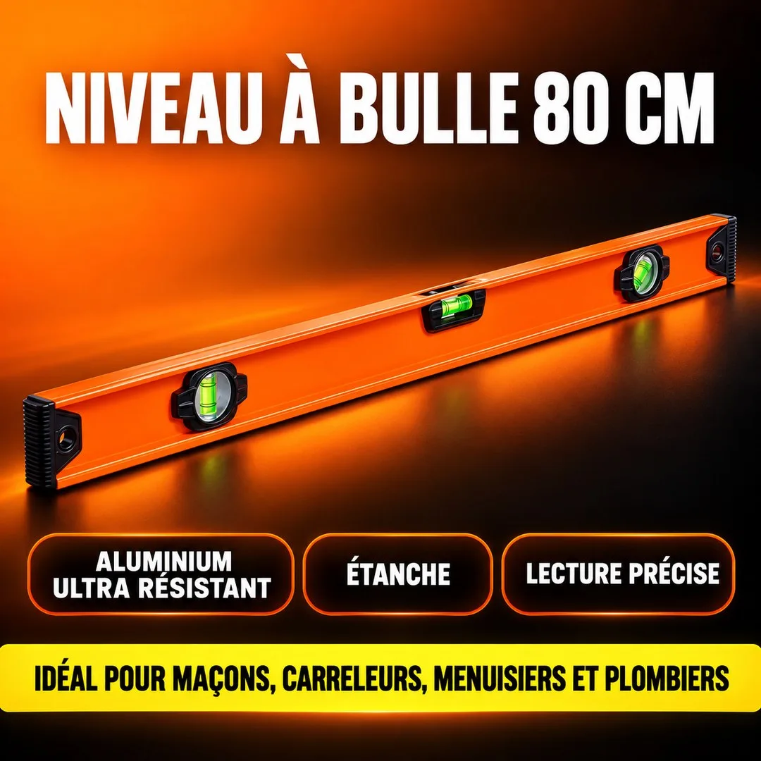 Niveau à bulle 80 cm en aluminium — miniature 5