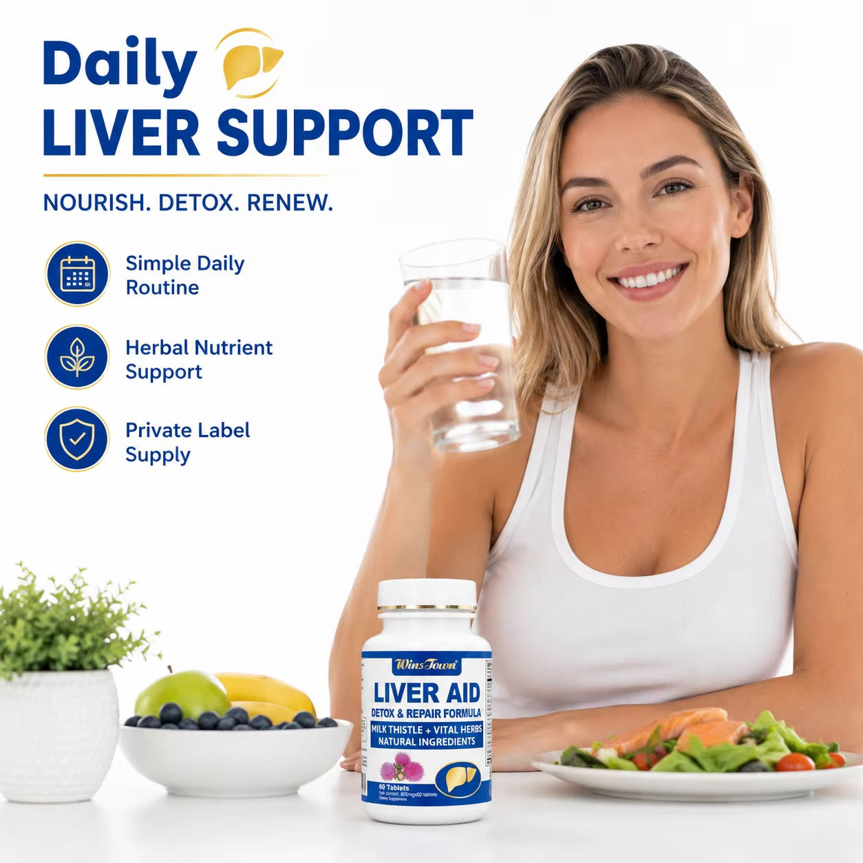 Liver Aid Détox – Chardon-Marie & Curcuma | Revitalisation & Protection du Foie | 60 Comprimés — miniature 3