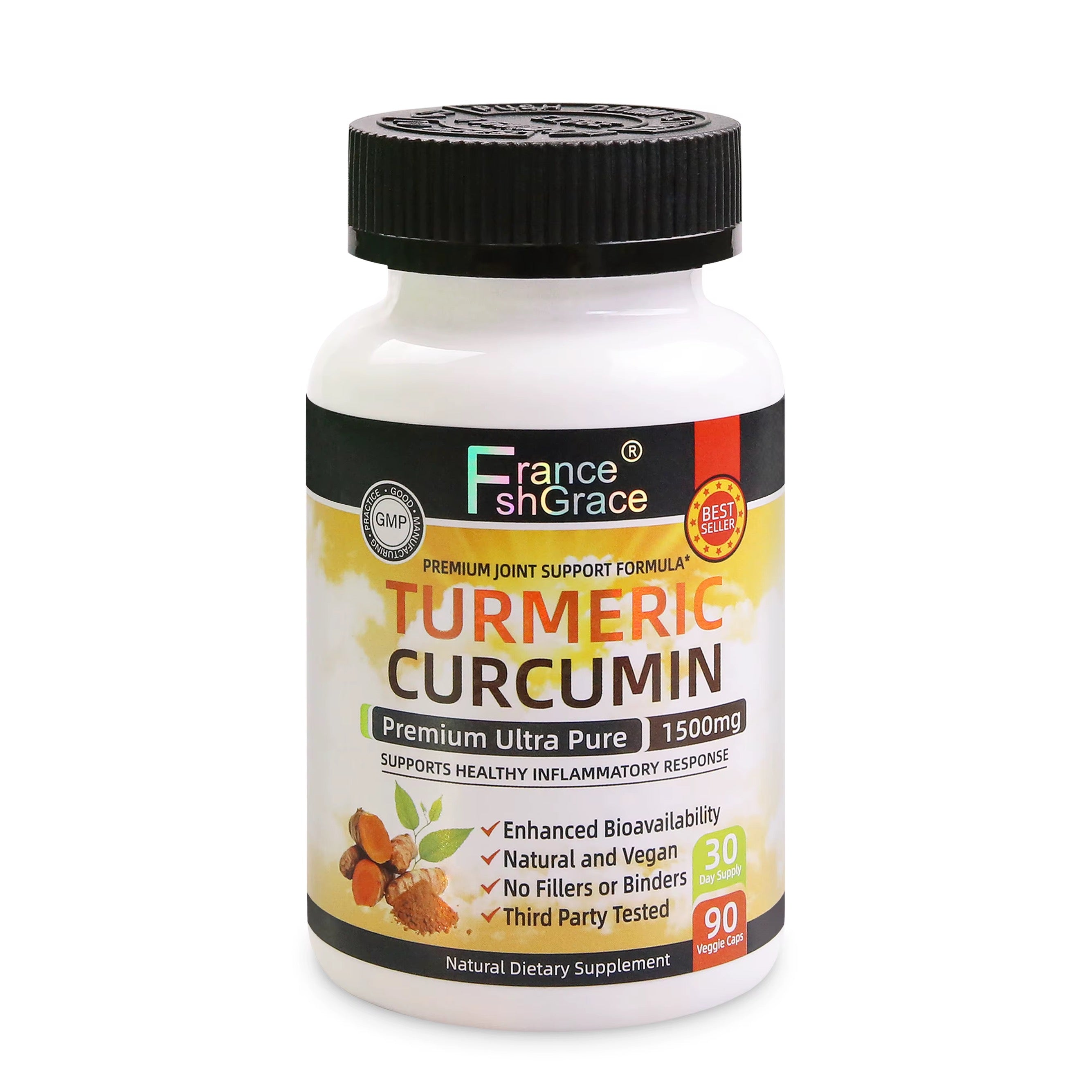 Capsules de Curcuma (Turmeric Curcumin) – Antioxydant & Bien-être Articulaire — miniature 3