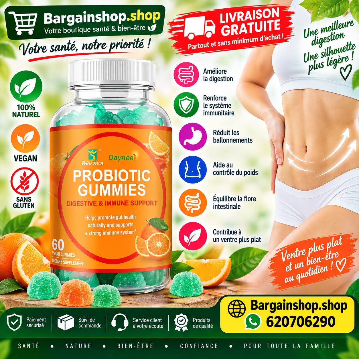 Gummies Probiotiques – Santé Intestinale