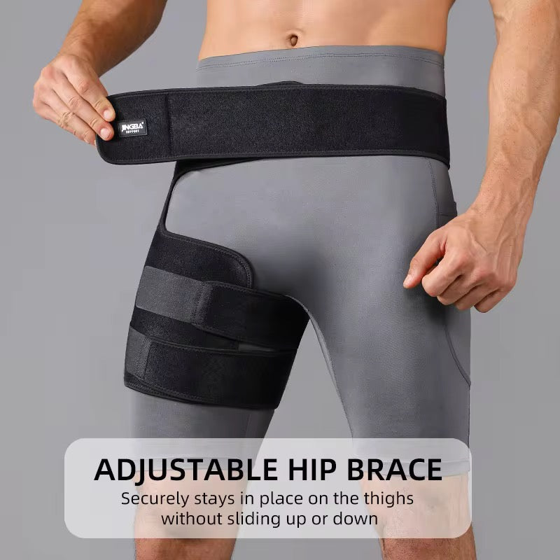 Attelle de Hanche et de l’Aine Ajustable à Compression – Soutien et Soulagement Articulaire — miniature 2