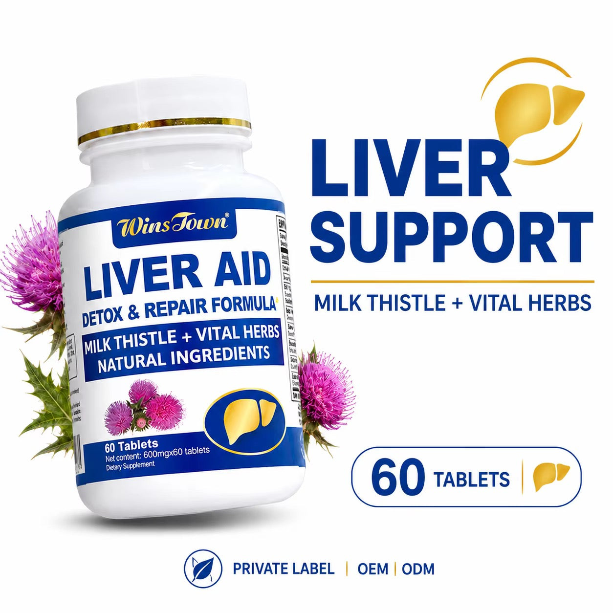 Liver Aid Détox – Chardon-Marie & Curcuma | Revitalisation & Protection du Foie | 60 Comprimés — miniature 4