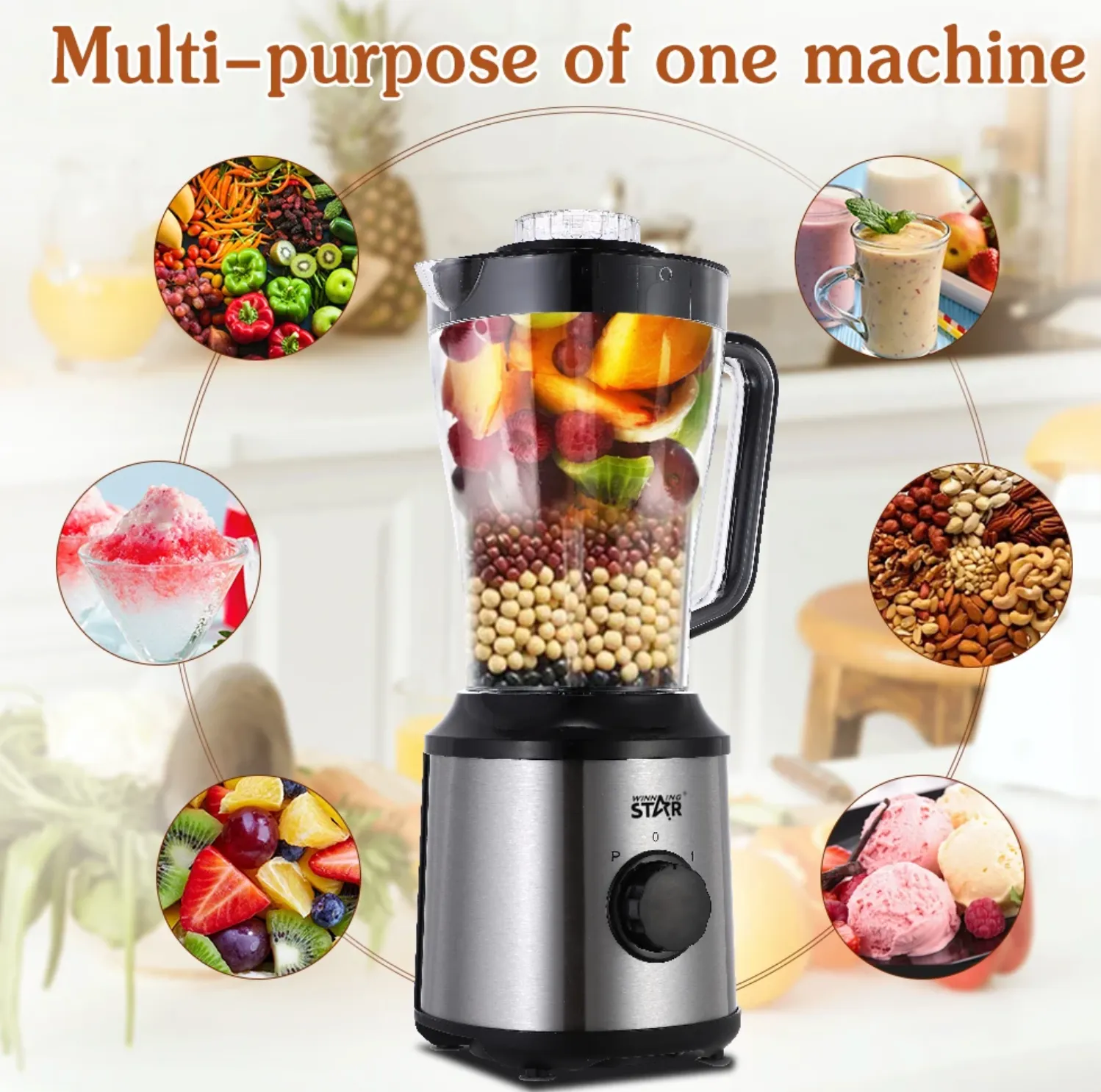 Mixeur Multifonction 6-en-1 Winning Star ST-5960 : Votre Allié Culinaire Ultime — miniature 2