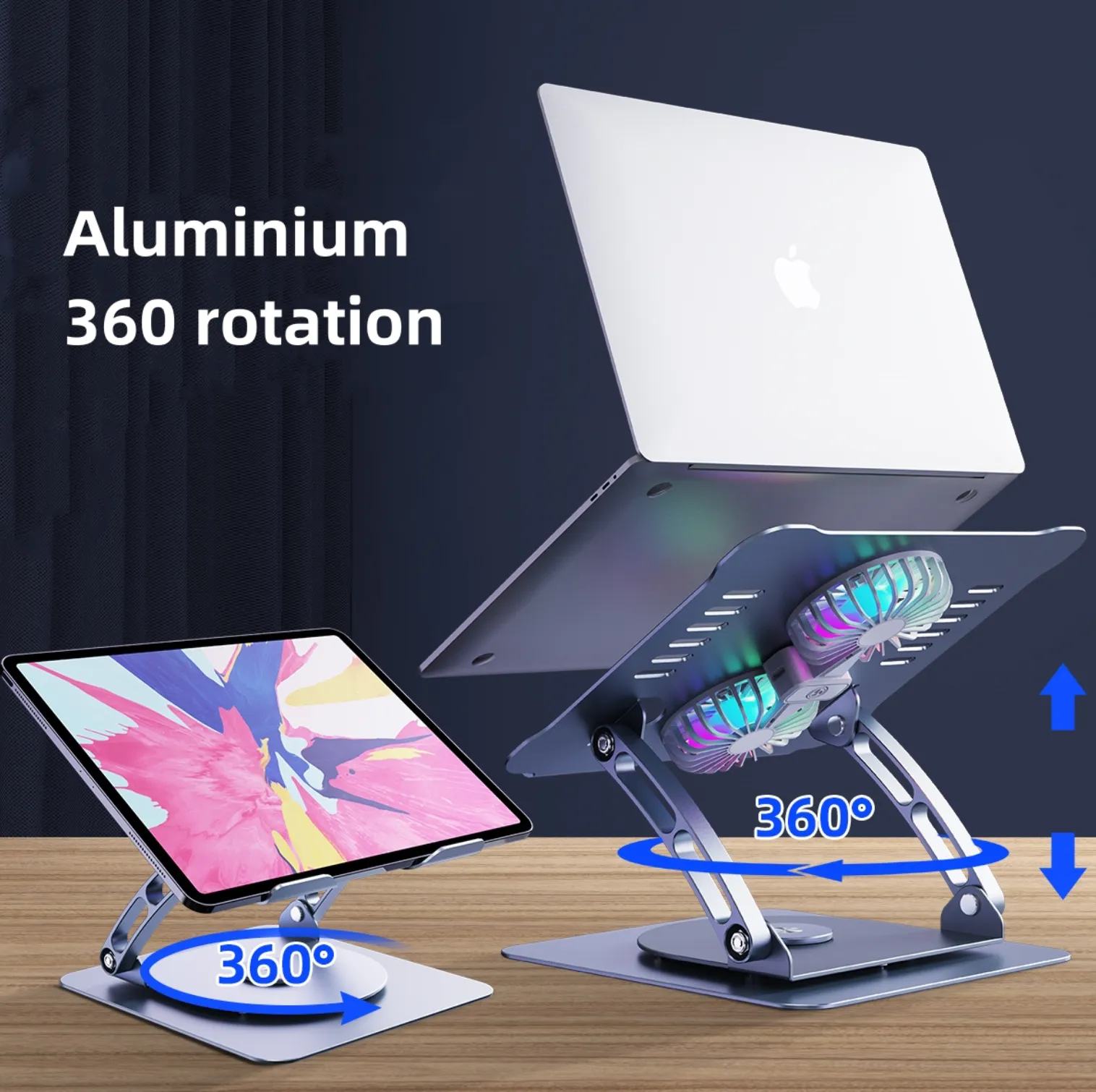 Support PC Ergonomique et Performant à Double Ventilation RGB — miniature 2