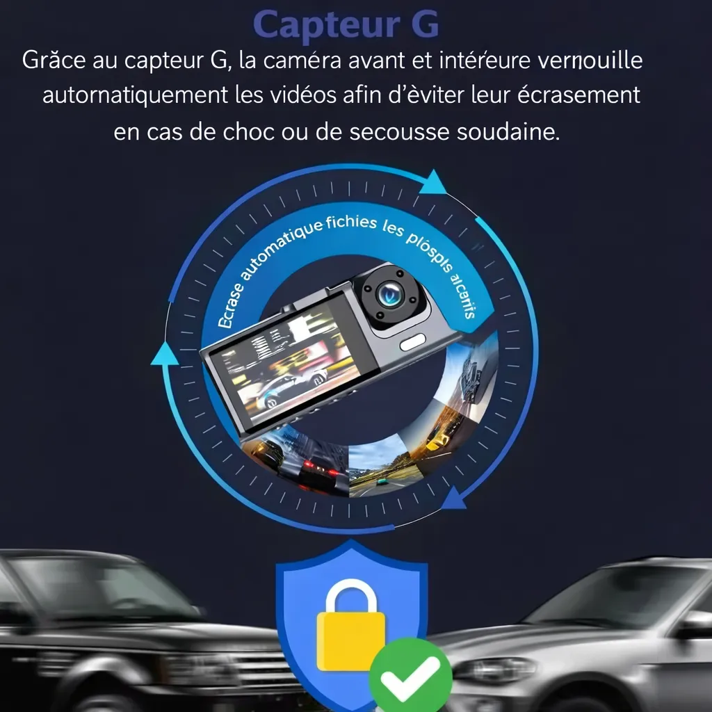 🚗 Caméra Embarquée 3 Caméras 1080P – WiFi Intégré & Vision Nocturne — miniature 9