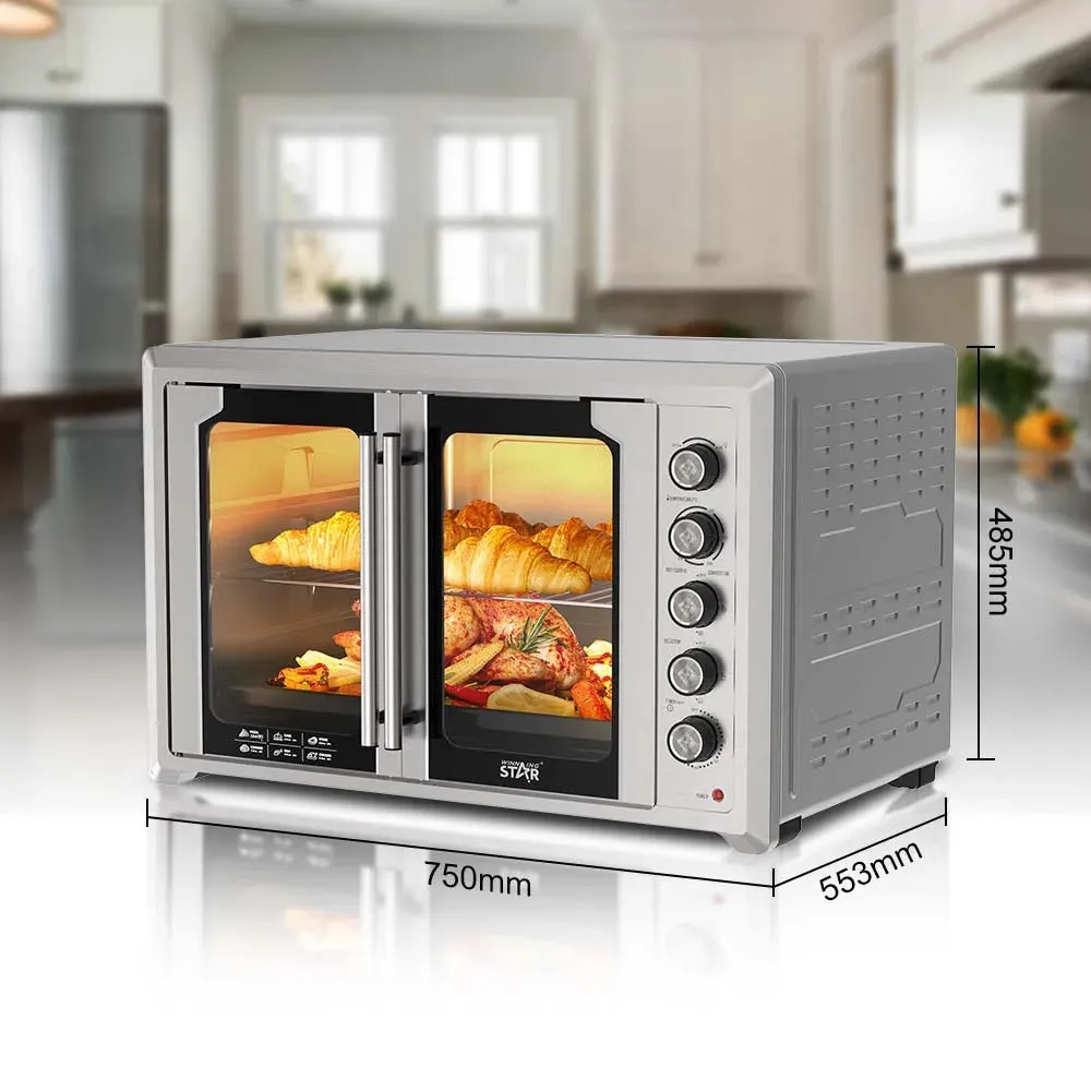 Four à pizza électrique professionnel double porte en verre WINNING STAR – 100L/120L — miniature 3