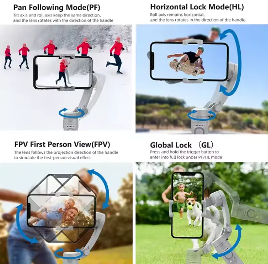 Stabilisateur F5 3-Axes Pliable Gimbal — Filmez comme un professionnel avec votre smartphone — miniature 4