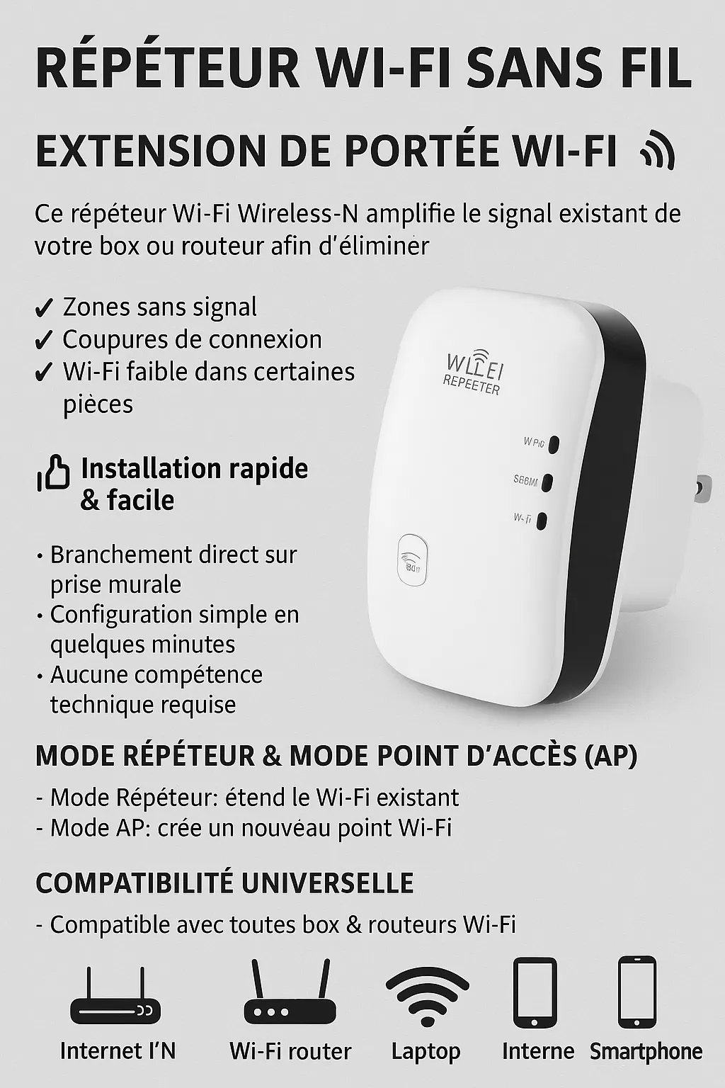 Booster Wi-Fi Ultime : Internet Rapide et Stable Partout ! — miniature 2