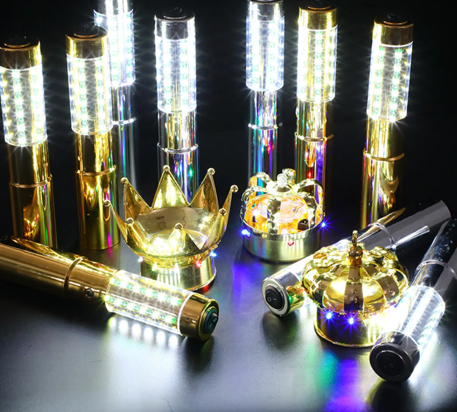 Bâton LED Party Gold Premium : Illuminez Vos Nuits — vue 1