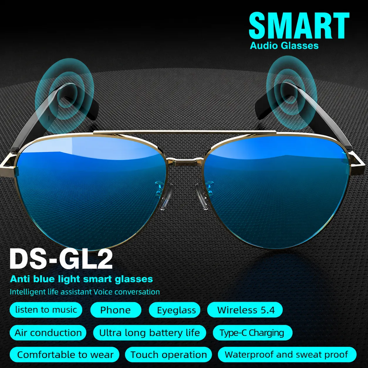 Lunettes de Soleil Connectées DS-GL2 - Bluetooth Audio — miniature 5