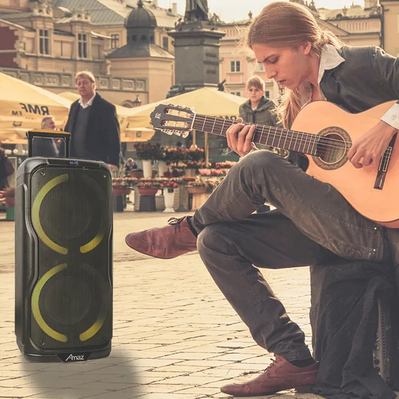 Enceinte Bluetooth Party Box 308 AMAZ - Double 8 Pouces avec LED — miniature 6