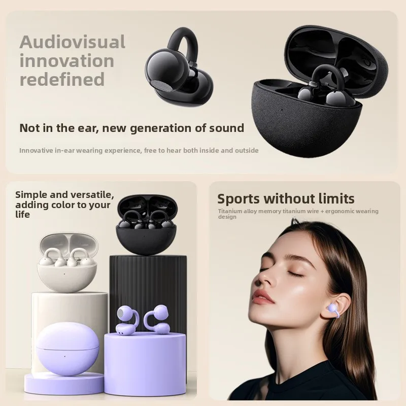 Écouteurs Bluetooth à clipser, à réduction de bruit, non intra-auriculaires, longue autonomie pour le jeu — miniature 4