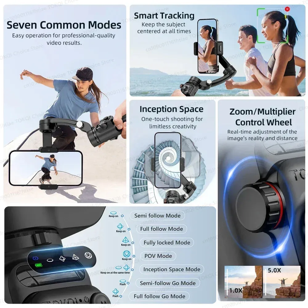 Stabilisateur Gimbal 3 Axes Professionnel pour Smartphone — miniature 5