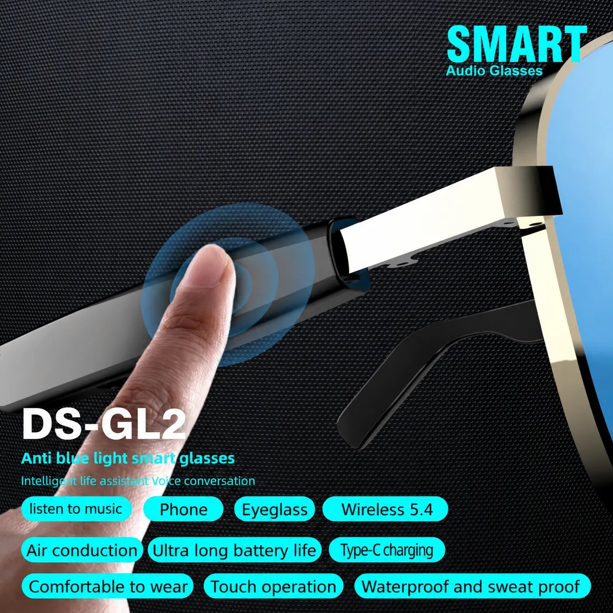 Lunettes de Soleil Connectées DS-GL2 - Bluetooth Audio — miniature 4