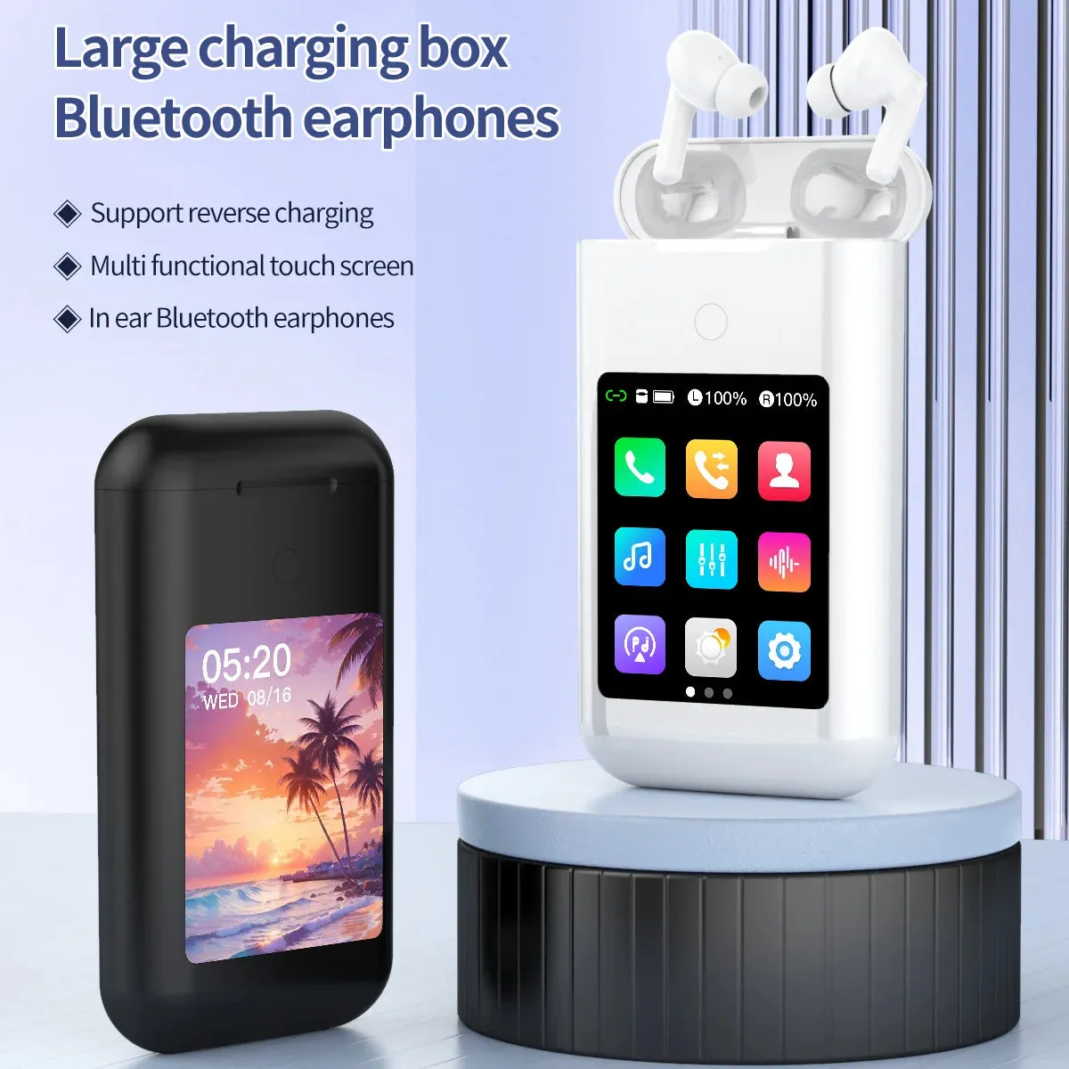 Boitier multifonctionnel bluetooth PowerBuds Pro A098 — miniature 2