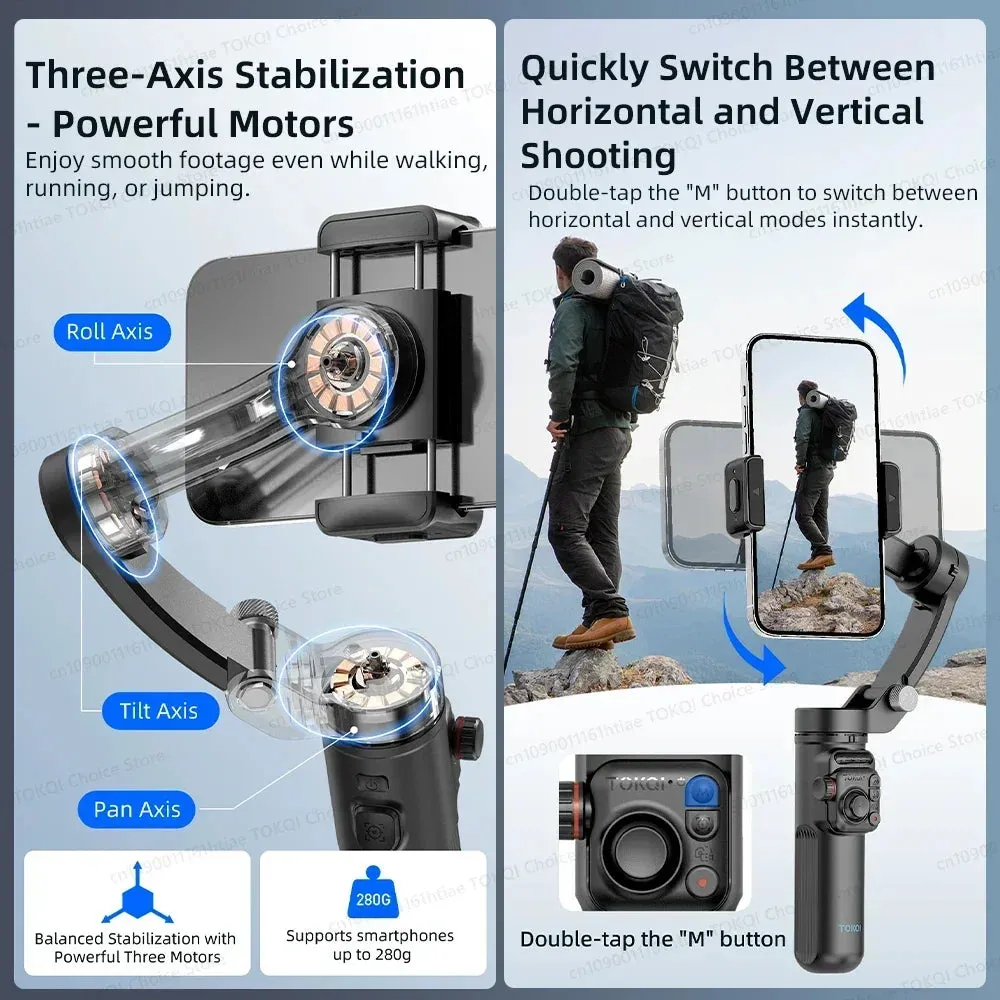 Stabilisateur Gimbal 3 Axes Professionnel pour Smartphone — miniature 3