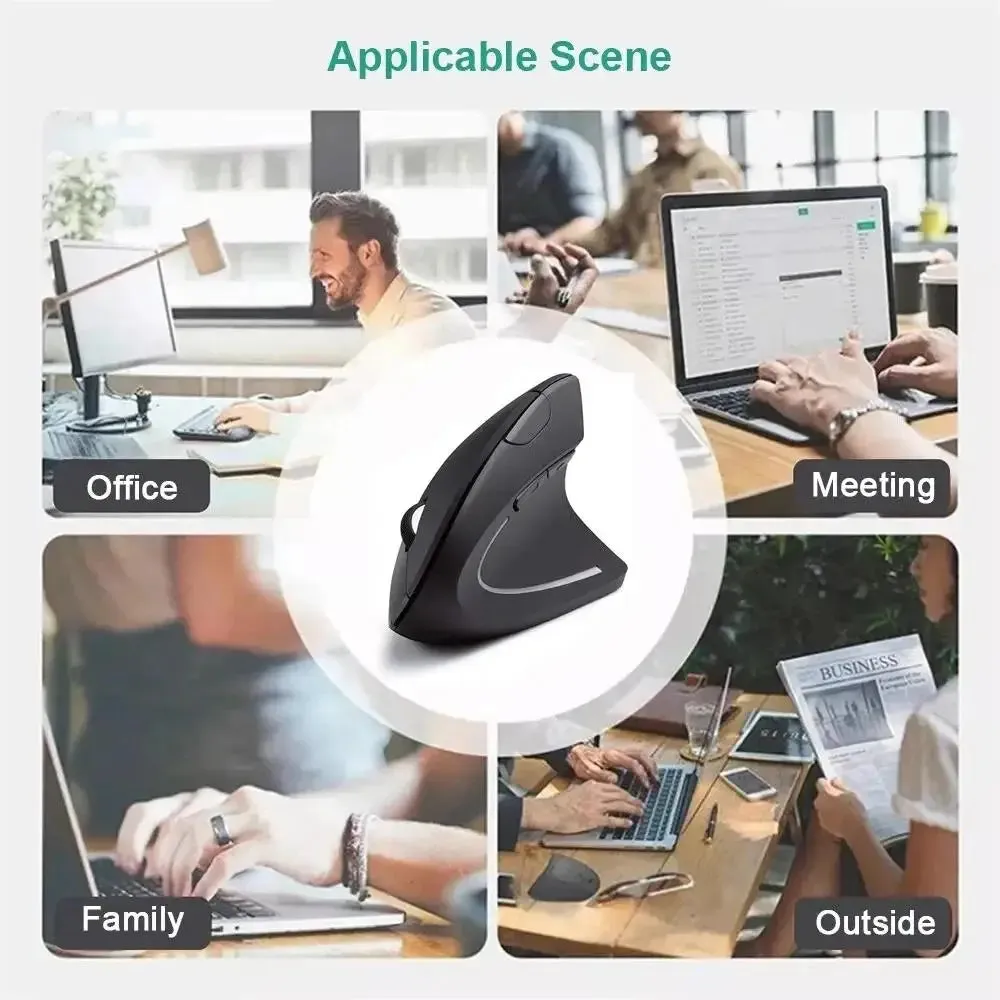 Souris Verticale Ergonomique Bluetooth Sans Fil - Confort et Performance — miniature 5