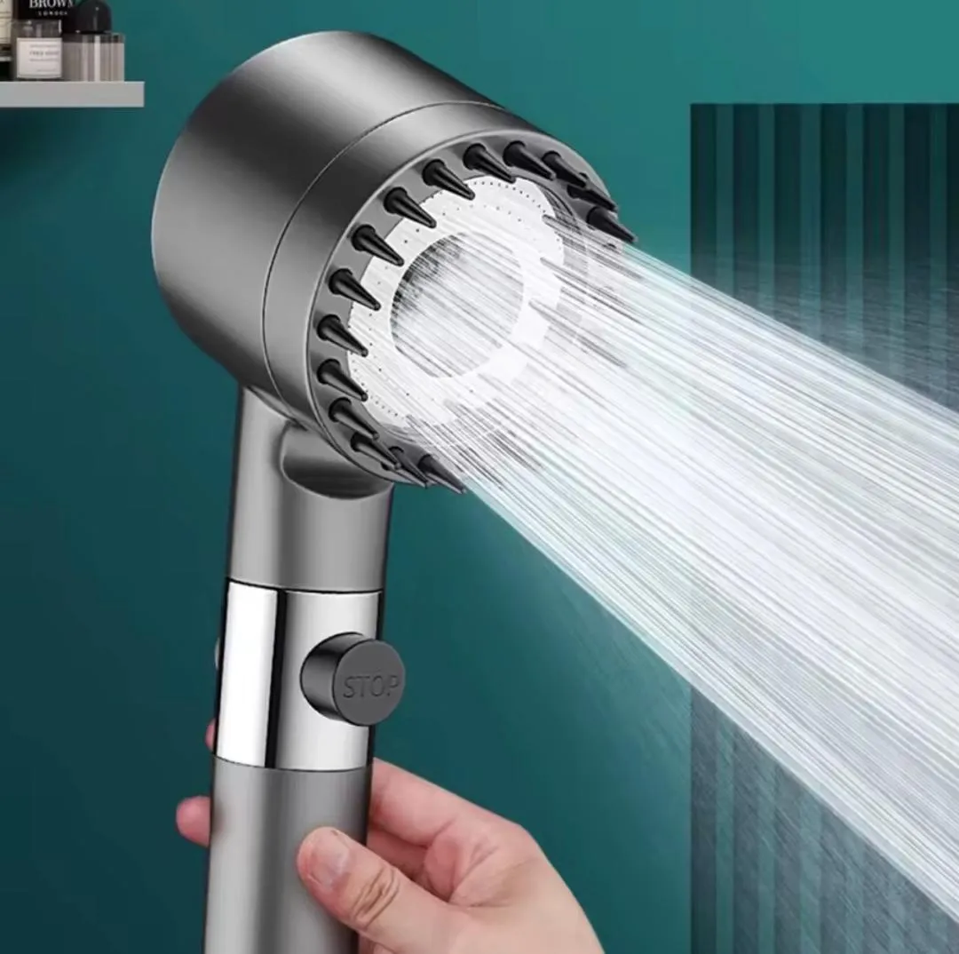 Pommeau de douche massant turbo haute pression à 3 modes — miniature 5