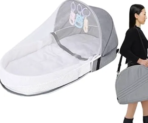 Lit Bébé Portable Pliable avec Moustiquaire Intégrée — miniature 3