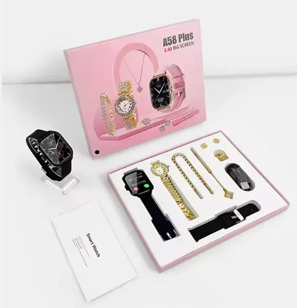 Coffret Montre Intelligente de Luxe A58 Plus avec Bracelet Connecté et Suivi d'Activité — miniature 4