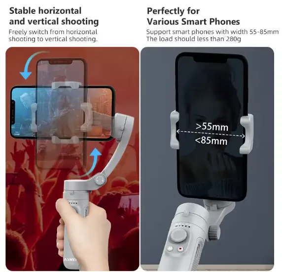 Stabilisateur F5 3-Axes Pliable Gimbal — Filmez comme un professionnel avec votre smartphone — miniature 3
