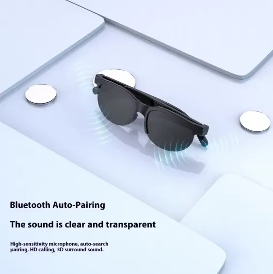 lunettes Bluetooth XG88 Pro Sans Fil BT Lunettes de Soleil avec Microphone et Haut-parleurs Intégrés Commande Tactile Assistant Vocal pour Hommes Femmes — miniature 4