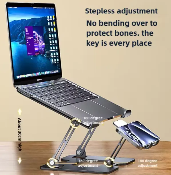 Support Refroidisseur Ultime 2-en-1 pour PC & Téléphone - Gardez Votre Appareil au Frais! — miniature 3