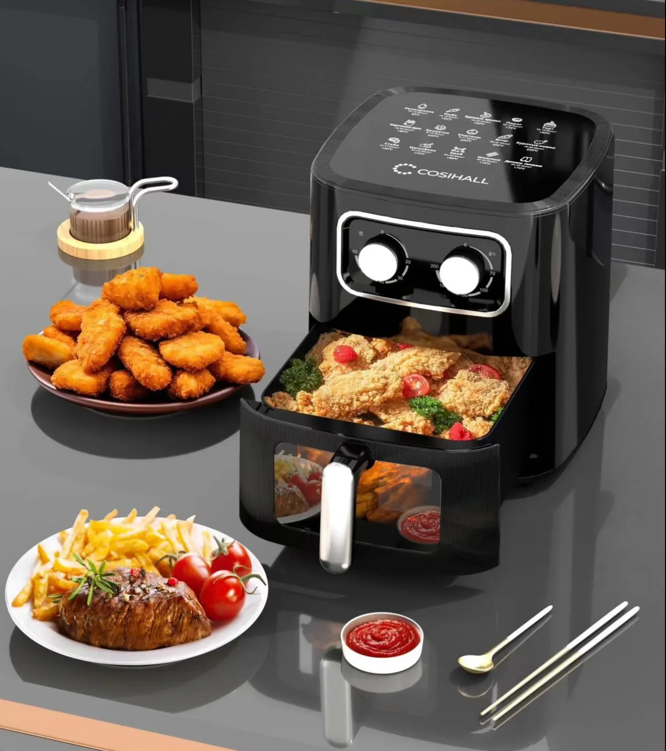 Friteuse à Air Chaud Numérique 4,5L- Cuisine Saine et Facile — miniature 2